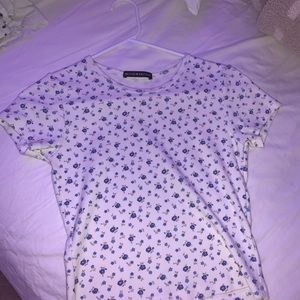 Brandy Melville Blue flower T-shirt